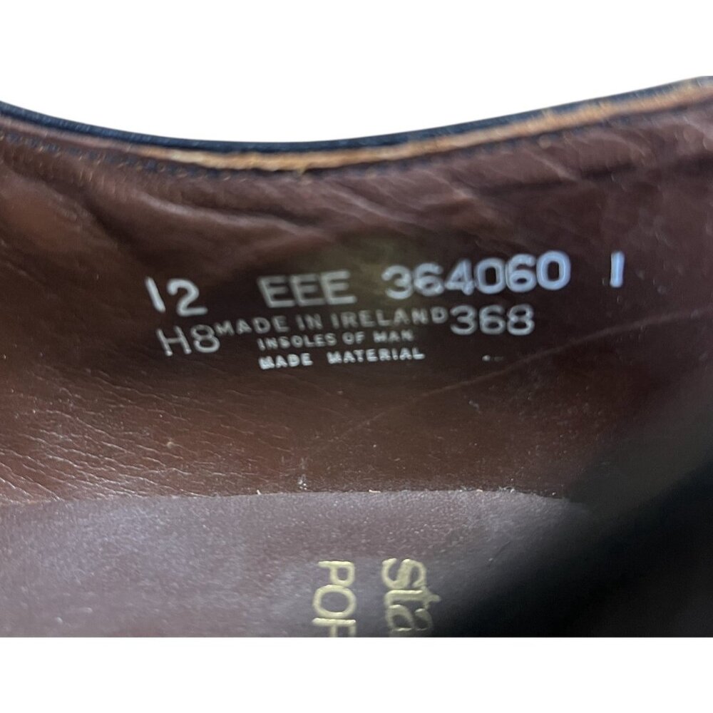 Vintage‎ Stacy Adams Porto Ped Oxfords 12 EEE Pebbled Leather Crafted in Ireland - Picture 7 of 7